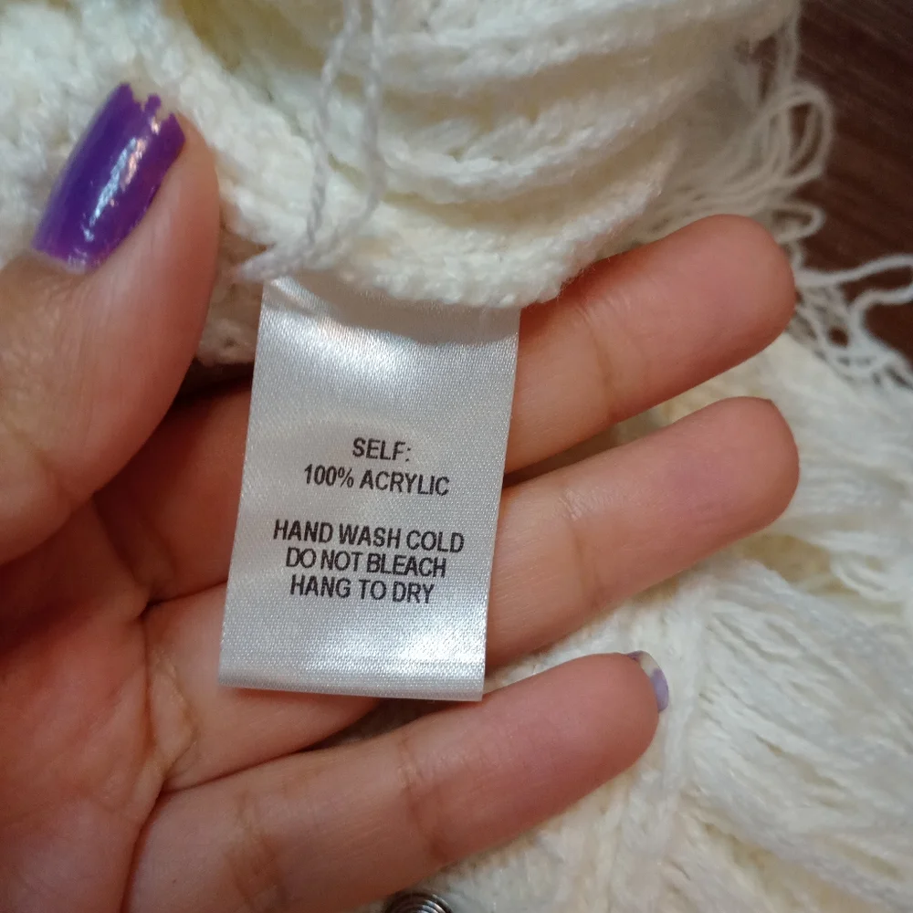 Lulu's Freethinker Cream Fringe Cropped Sweater